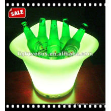 Large size colorful plastic LED beer bucket